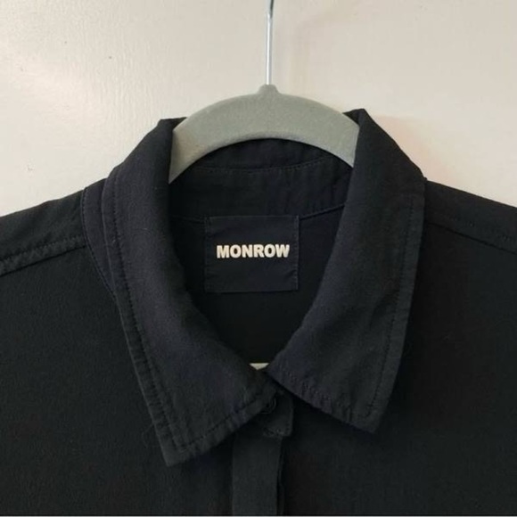 Monrow Women's Crepe Long Sleeve Button Front Jumpsuit - Size M - Picture 4 of 7